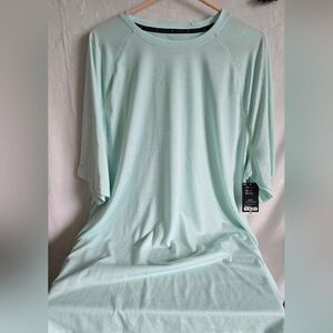 Xersion 2XL Mens EverAir Tee light blue/green NWT